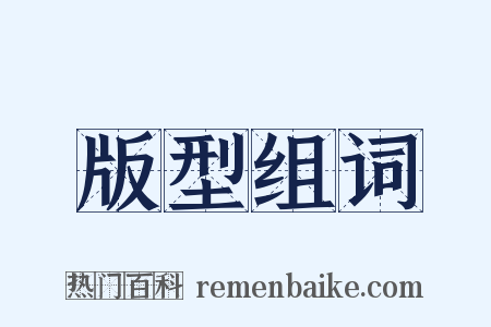 版型组词是什么意思的图片